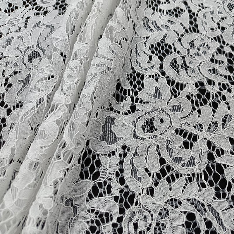 Lace Fabric Placement Floral Dress Nylon for Women's Wear Wholesale Su 4